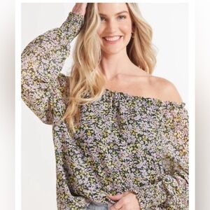 Women’s Sanctuary Off the Shoulder Floral Top Size M
